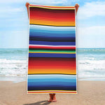 Tribal Mexican Serape Pattern Print Beach Towel