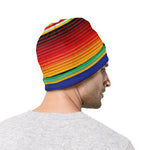 Tribal Mexican Serape Pattern Print Beanie