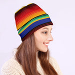 Tribal Mexican Serape Pattern Print Beanie