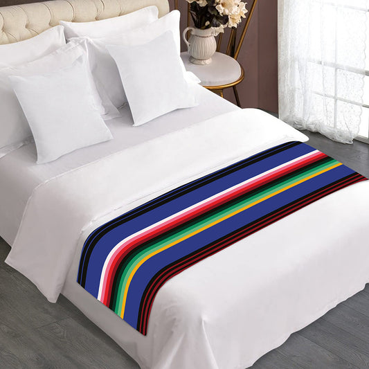 Tribal Mexican Serape Pattern Print Bed Runner