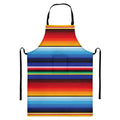 Tribal Mexican Serape Pattern Print Bib Apron With Pocket