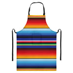 Tribal Mexican Serape Pattern Print Bib Apron With Pocket