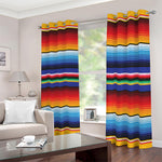 Tribal Mexican Serape Pattern Print Blackout Grommet Curtains