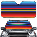 Tribal Mexican Serape Pattern Print Car Windshield Sun Shade