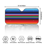Tribal Mexican Serape Pattern Print Car Windshield Sun Shade