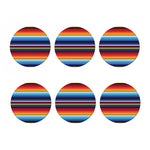 Tribal Mexican Serape Pattern Print Coaster Set