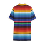 Tribal Mexican Serape Pattern Print Cotton Hawaiian Shirt