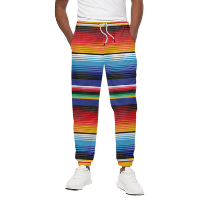 Tribal Mexican Serape Pattern Print Cotton Pants