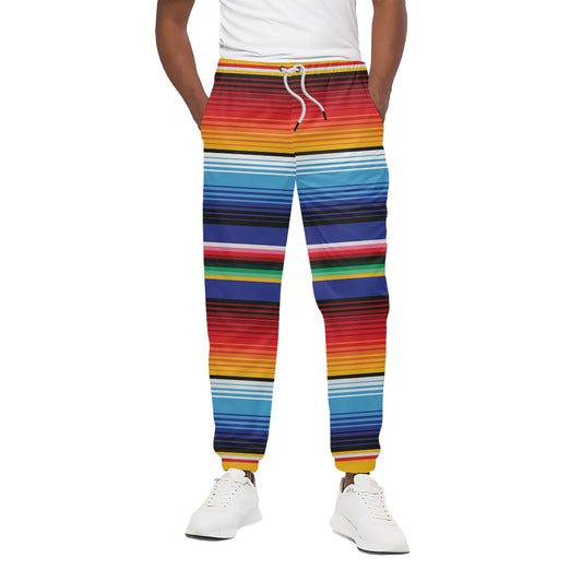 Tribal Mexican Serape Pattern Print Cotton Pants