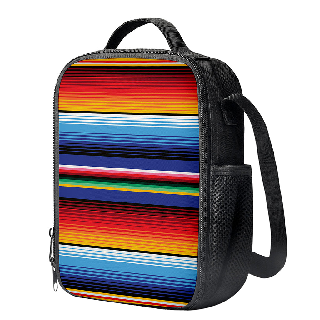 Tribal Mexican Serape Pattern Print Crossbody Lunch Bag