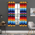 Tribal Mexican Serape Pattern Print Grommet Curtain Panels