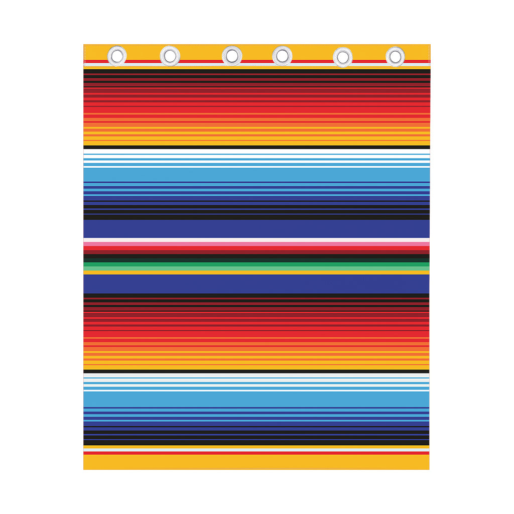 Tribal Mexican Serape Pattern Print Curtain