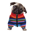 Tribal Mexican Serape Pattern Print Dog Zip Up Jacket