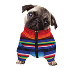 Tribal Mexican Serape Pattern Print Dog Zip Up Jacket