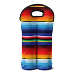 Tribal Mexican Serape Pattern Print Double Neoprene Wine Tote
