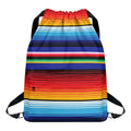 Tribal Mexican Serape Pattern Print Drawstring Backpack