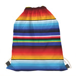 Tribal Mexican Serape Pattern Print Drawstring Bag
