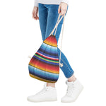 Tribal Mexican Serape Pattern Print Drawstring Bag