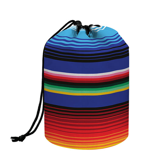Tribal Mexican Serape Pattern Print Drawstring Makeup Bag