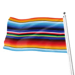 Tribal Mexican Serape Pattern Print Flag