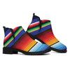 Tribal Mexican Serape Pattern Print Flat Ankle Boots