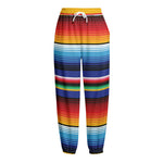 Tribal Mexican Serape Pattern Print Fleece Lined Knit Pants