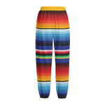 Tribal Mexican Serape Pattern Print Fleece Lined Knit Pants