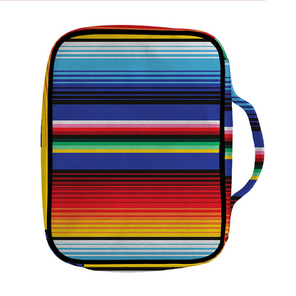 Tribal Mexican Serape Pattern Print Front Pocket Bible Bag