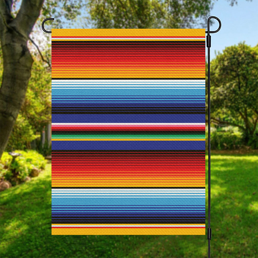 Tribal Mexican Serape Pattern Print Garden Flag