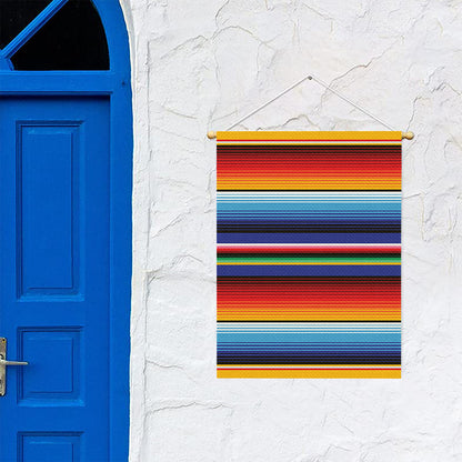 Tribal Mexican Serape Pattern Print Garden Flag