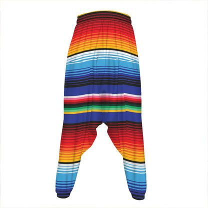 Tribal Mexican Serape Pattern Print Hammer Pants
