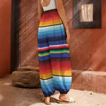 Tribal Mexican Serape Pattern Print Harem Pants