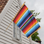 Tribal Mexican Serape Pattern Print House Flag