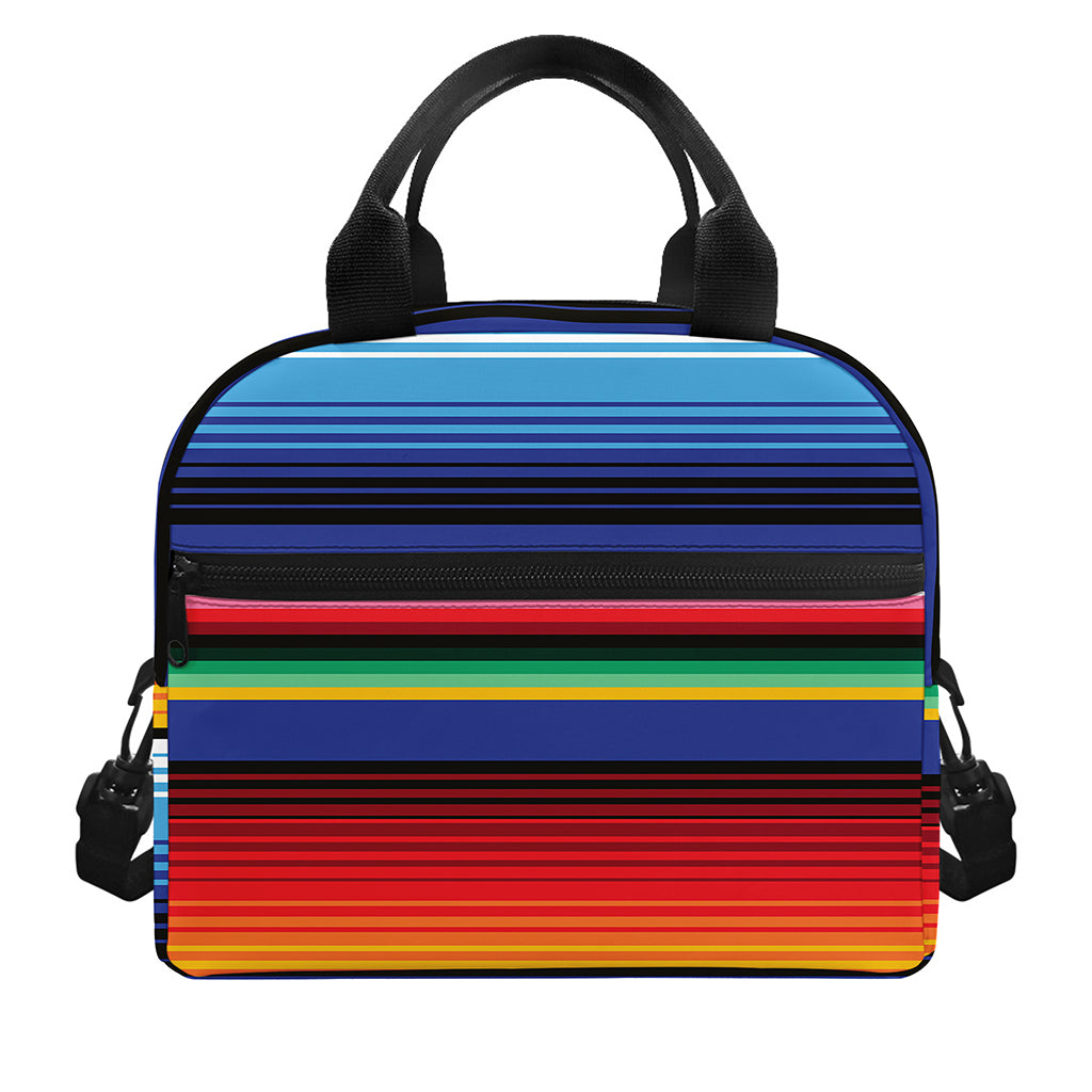 Tribal Mexican Serape Pattern Print Insulated Lunch Bag