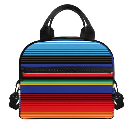 Tribal Mexican Serape Pattern Print Insulated Lunch Bag