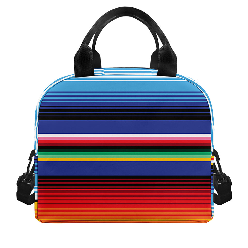 Tribal Mexican Serape Pattern Print Insulated Lunch Bag