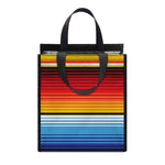 Tribal Mexican Serape Pattern Print Insulated Lunch Tote