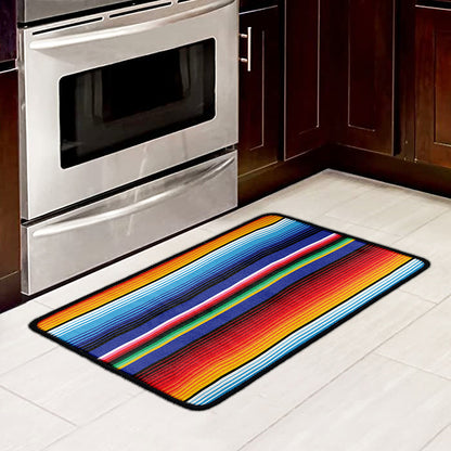 Tribal Mexican Serape Pattern Print Kitchen Mat