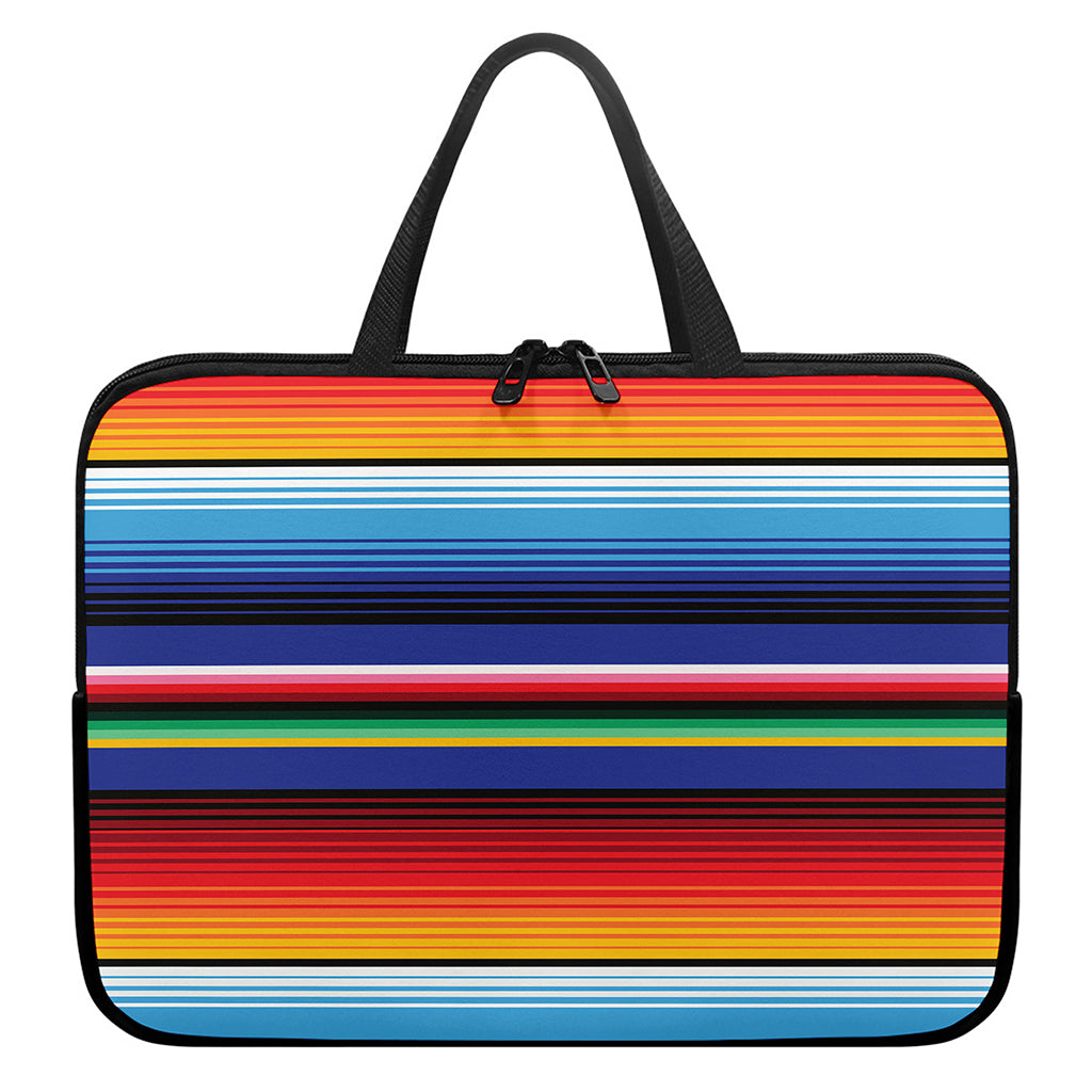 Tribal Mexican Serape Pattern Print Laptop Sleeve With Handle