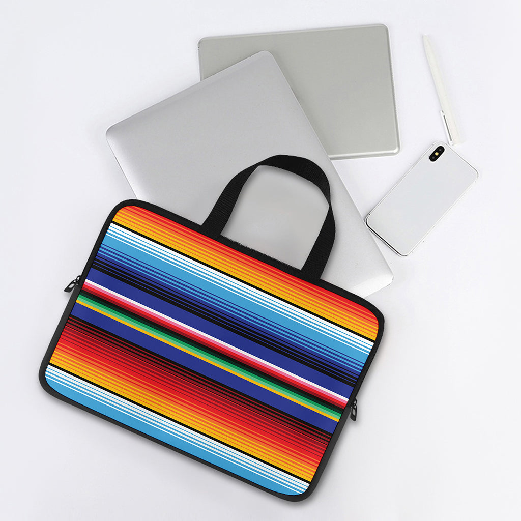 Tribal Mexican Serape Pattern Print Laptop Sleeve With Handle