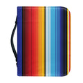 Tribal Mexican Serape Pattern Print Leather Bible Cover
