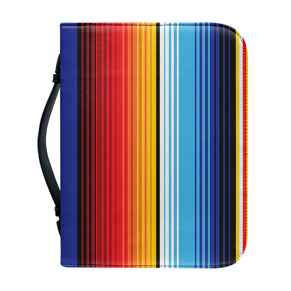Tribal Mexican Serape Pattern Print Leather Bible Cover