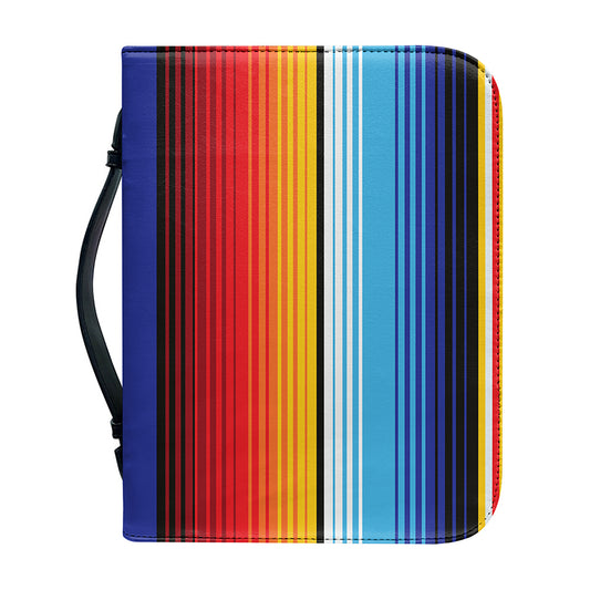 Tribal Mexican Serape Pattern Print Leather Bible Cover