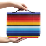 Tribal Mexican Serape Pattern Print Leather Bible Cover