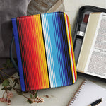 Tribal Mexican Serape Pattern Print Leather Bible Cover
