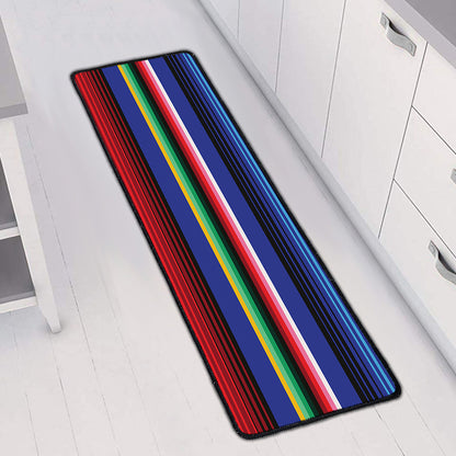 Tribal Mexican Serape Pattern Print Long Kitchen Mat
