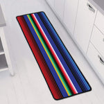Tribal Mexican Serape Pattern Print Long Kitchen Mat