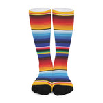 Tribal Mexican Serape Pattern Print Long Socks