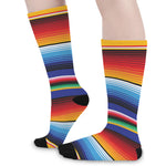 Tribal Mexican Serape Pattern Print Long Socks