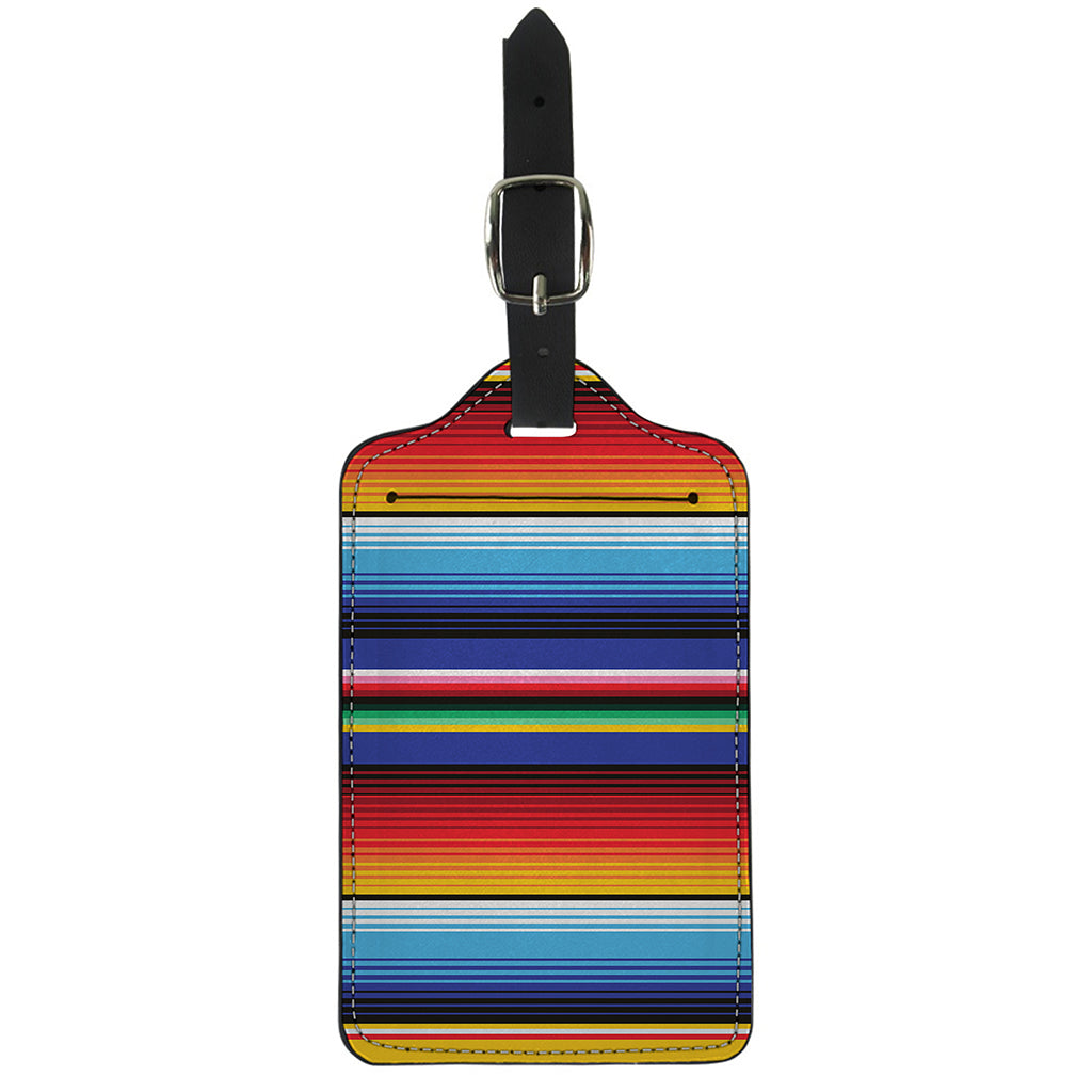 Tribal Mexican Serape Pattern Print Luggage Tag